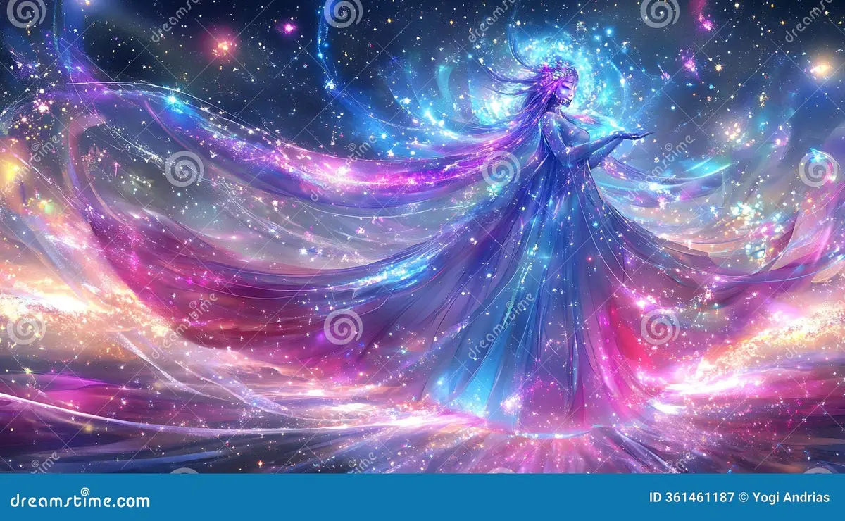 九州娱乐城星空女神幻想插画
